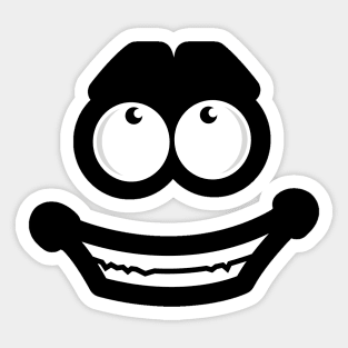 Happy Face Looking Up T-Shirt/Mask Sticker